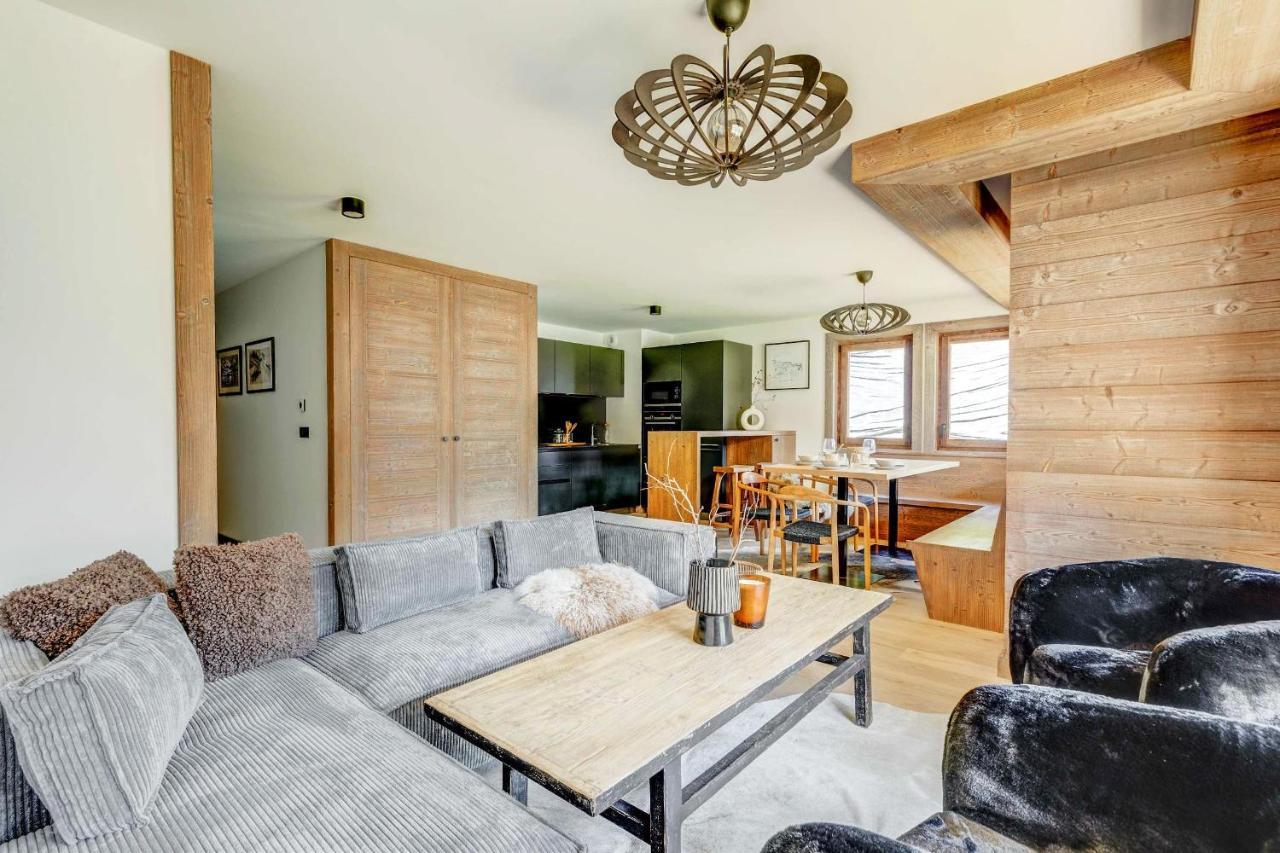 4-Room Apartment With Garden, Gym And Shared Spa Megève Exterior foto